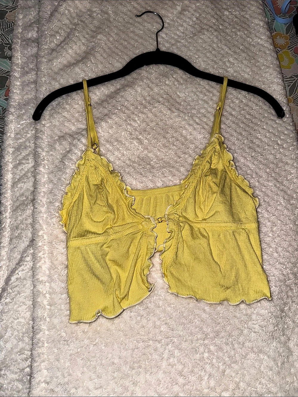 out from under Yellow Scalloped Camisole